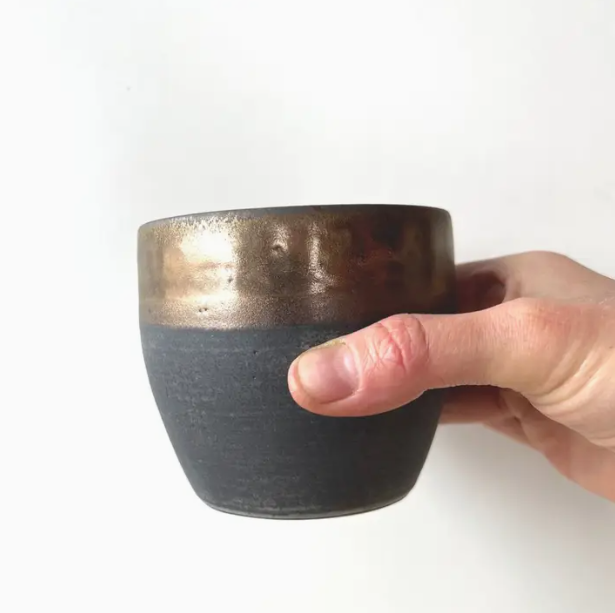 Black + Gold Cup: Grey
