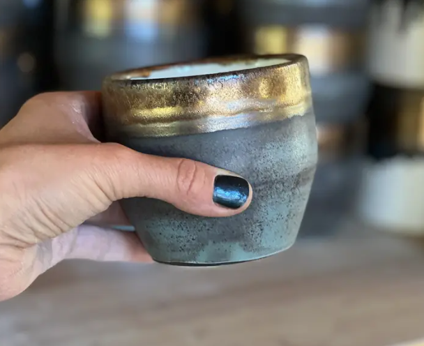 Black + Gold Cup: Grey