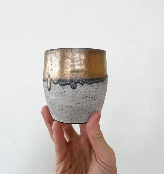 Grey + Gold Cup