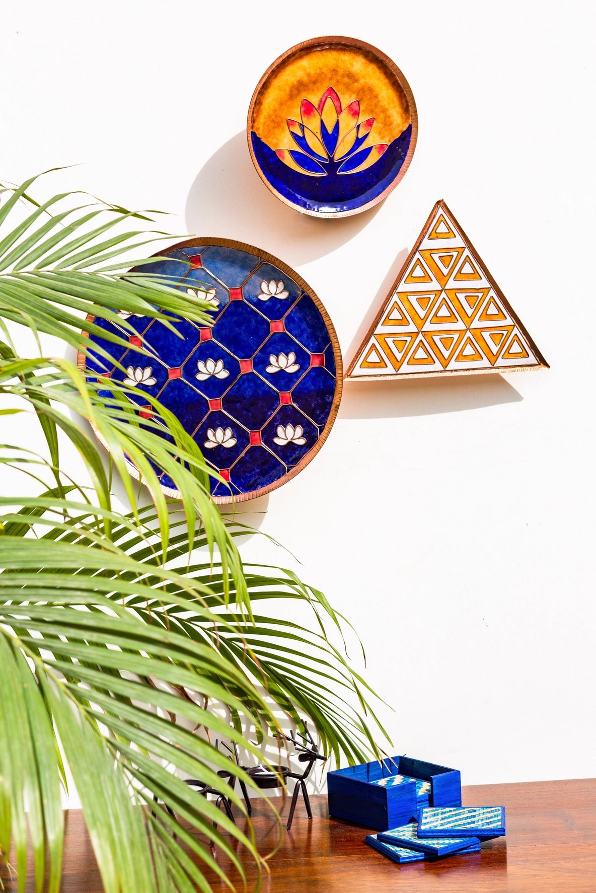 Triangle Copper Wall Decor