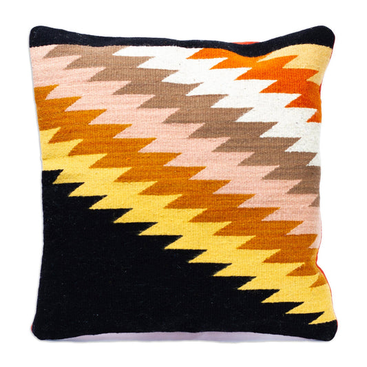 Handmade Zapotec Lightning Wool Cushion Cover