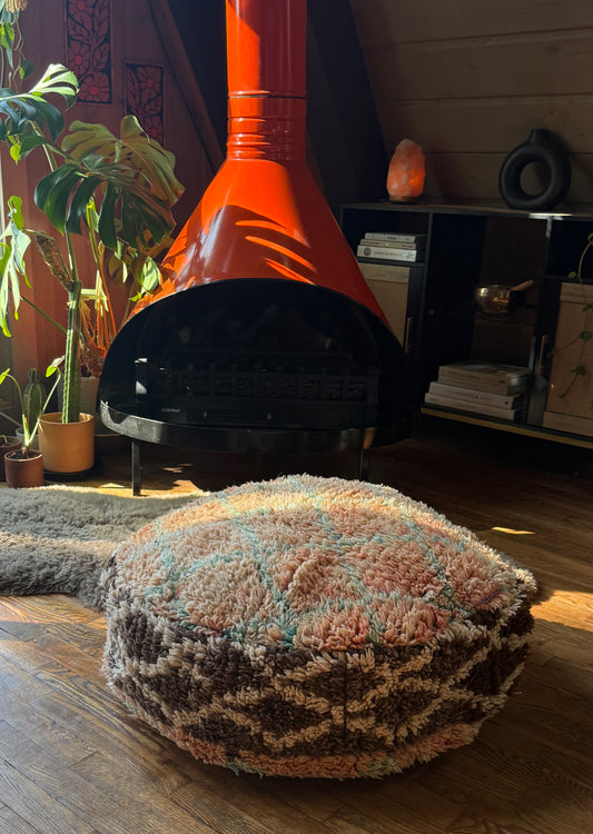 Vintage Moroccan Pouf - One-of-a-Kind