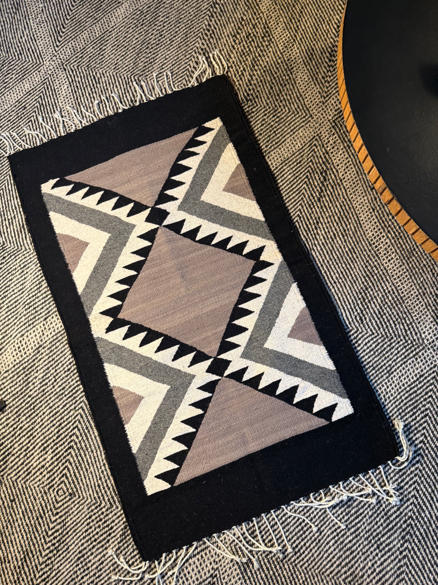 Oaxacan Wool Textile - Sandy Aztec