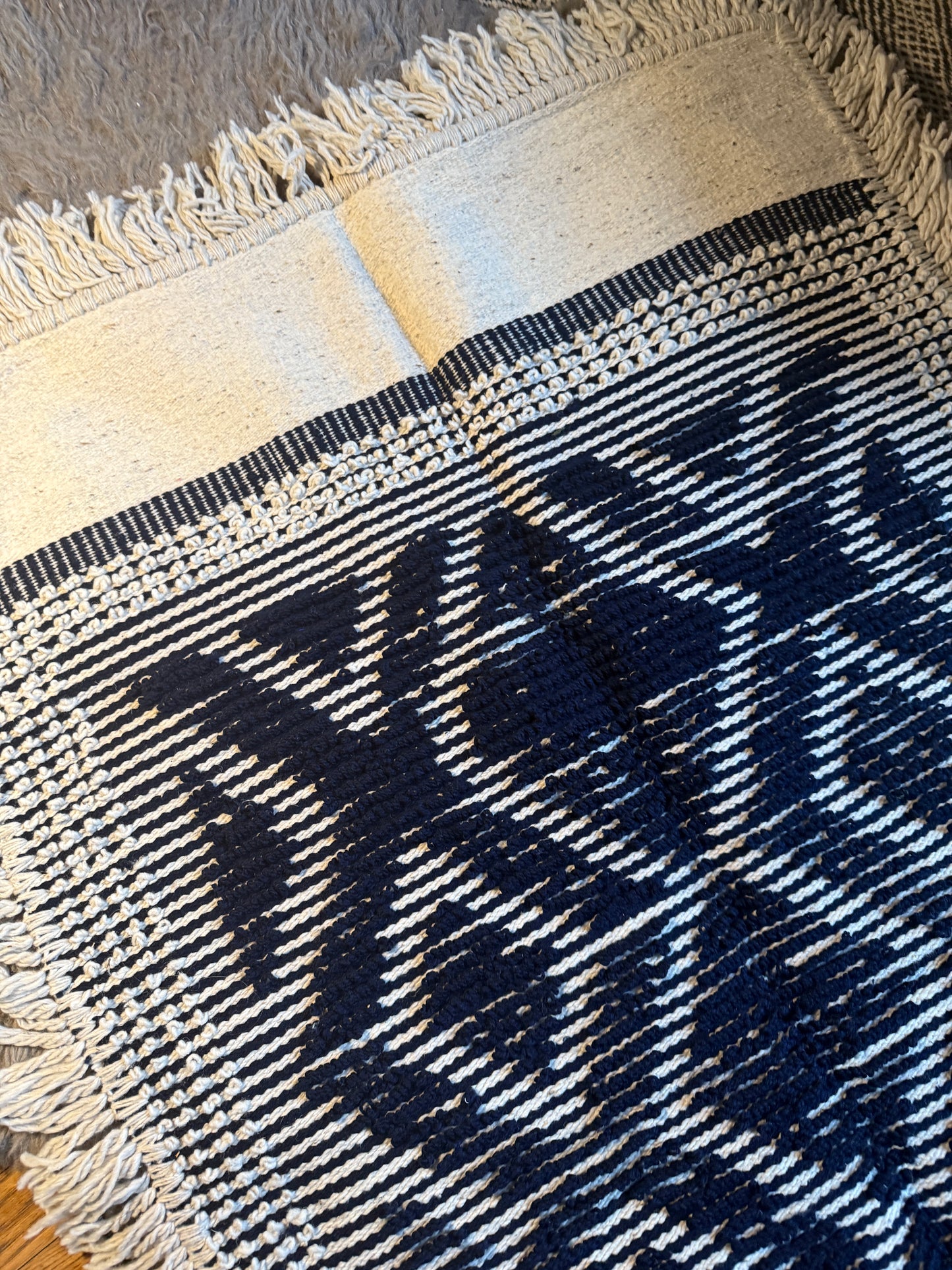 Heritage One-of-Kind Handwoven Wool Rug Navy