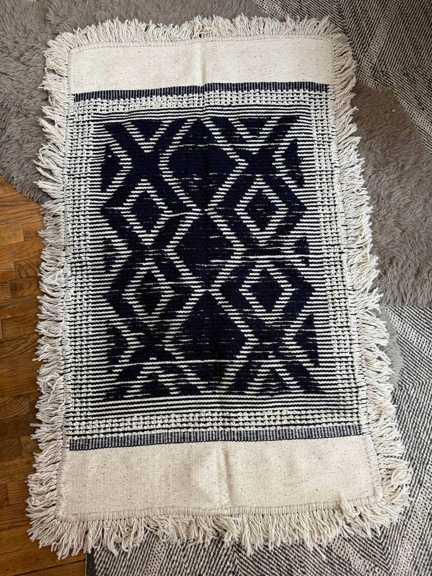 Heritage One-of-Kind Handwoven Wool Rug Navy