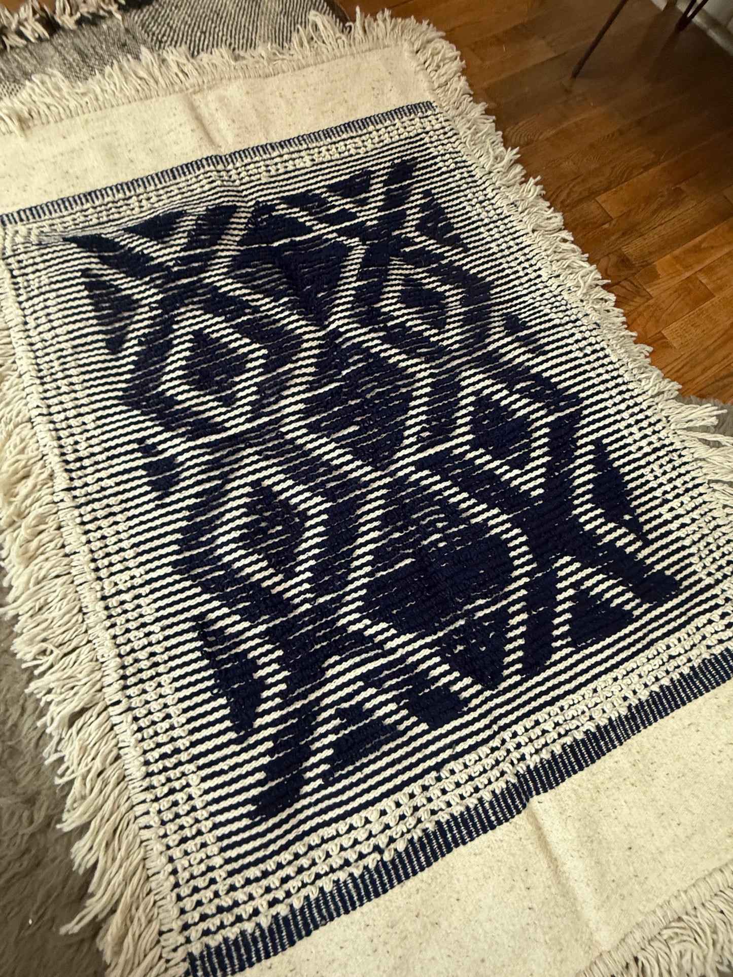 Heritage One-of-Kind Handwoven Wool Rug Navy