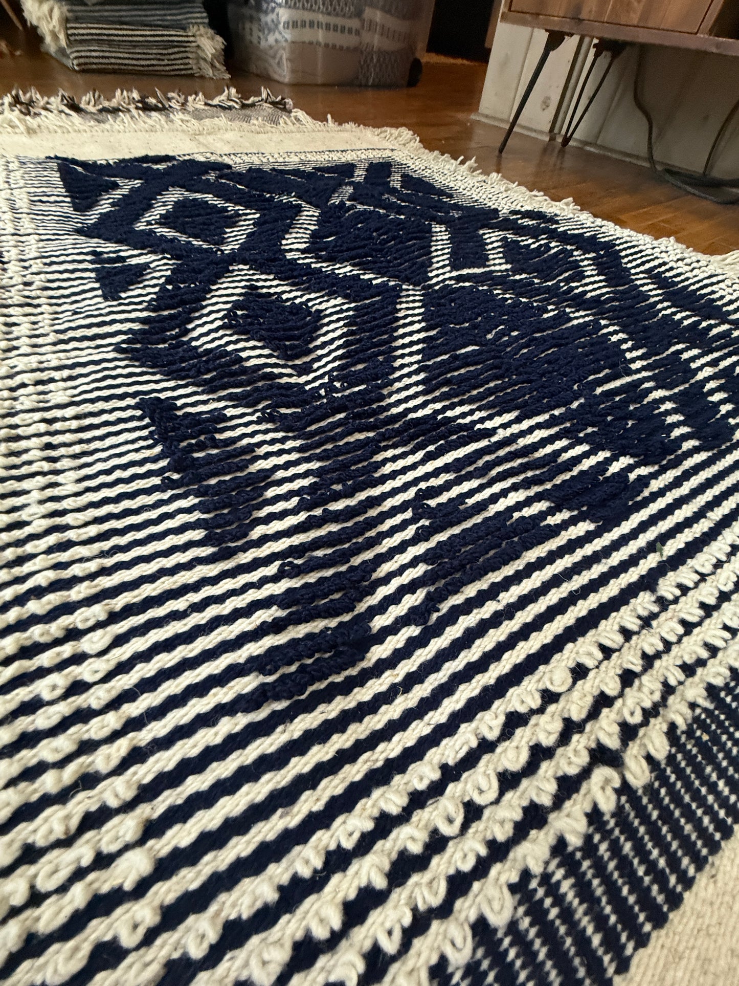 Heritage One-of-Kind Handwoven Wool Rug Navy
