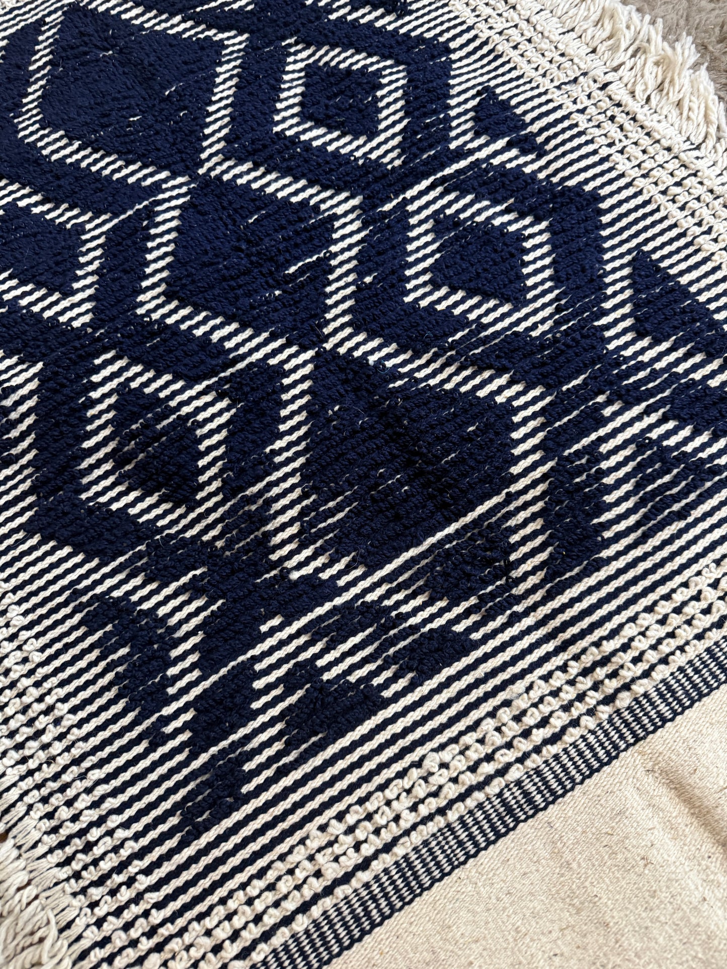 Heritage One-of-Kind Handwoven Wool Rug Navy